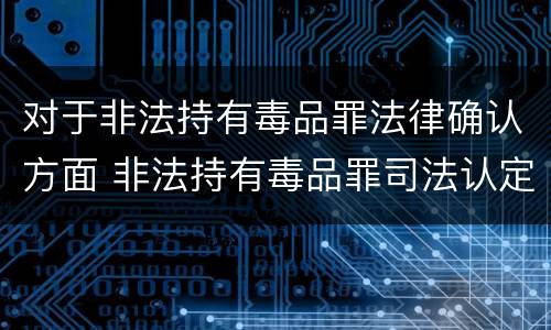对于非法持有毒品罪法律确认方面 非法持有毒品罪司法认定