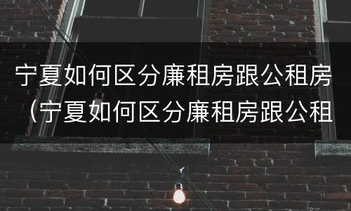 宁夏如何区分廉租房跟公租房（宁夏如何区分廉租房跟公租房呢）