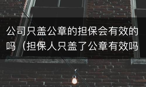 公司只盖公章的担保会有效的吗（担保人只盖了公章有效吗）