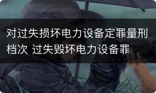 对过失损坏电力设备定罪量刑档次 过失毁坏电力设备罪