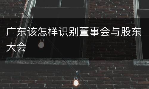 广东该怎样识别董事会与股东大会