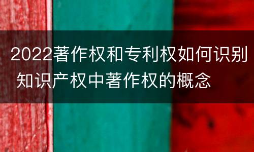2022著作权和专利权如何识别 知识产权中著作权的概念