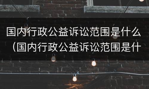 国内行政公益诉讼范围是什么（国内行政公益诉讼范围是什么规定）