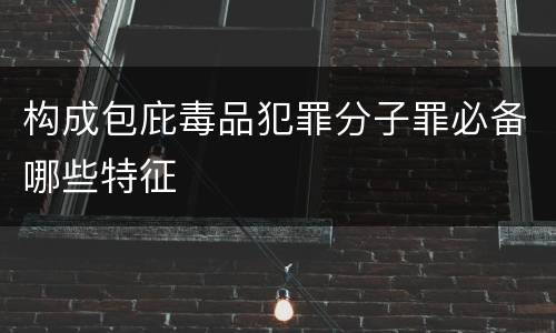 构成包庇毒品犯罪分子罪必备哪些特征