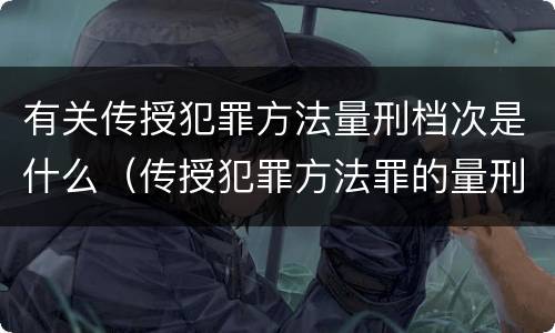 有关传授犯罪方法量刑档次是什么（传授犯罪方法罪的量刑）