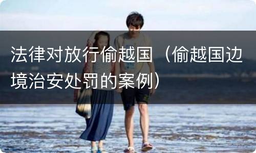 法律对放行偷越国（偷越国边境治安处罚的案例）
