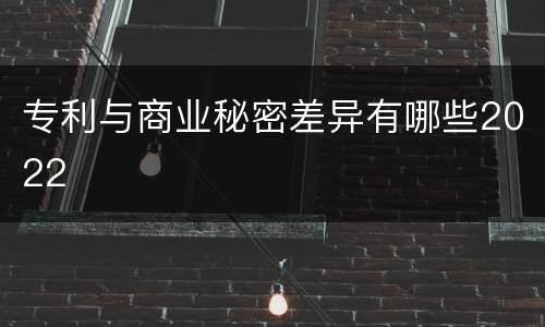 专利与商业秘密差异有哪些2022