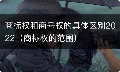 商标权和商号权的具体区别2022（商标权的范围）