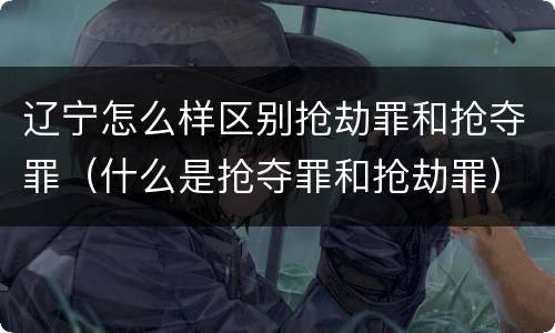辽宁怎么样区别抢劫罪和抢夺罪（什么是抢夺罪和抢劫罪）