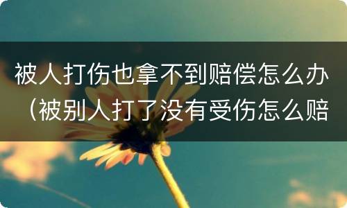 被人打伤也拿不到赔偿怎么办（被别人打了没有受伤怎么赔偿）