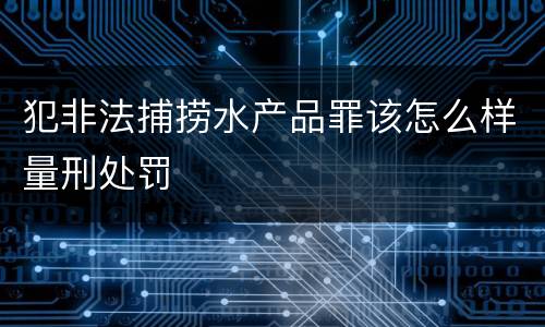 犯非法捕捞水产品罪该怎么样量刑处罚