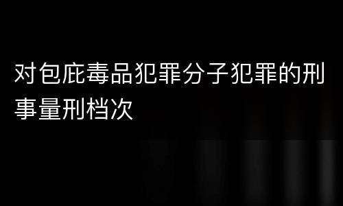 对包庇毒品犯罪分子犯罪的刑事量刑档次