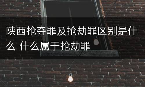 陕西抢夺罪及抢劫罪区别是什么 什么属于抢劫罪