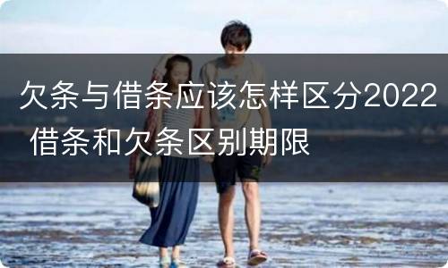欠条与借条应该怎样区分2022 借条和欠条区别期限