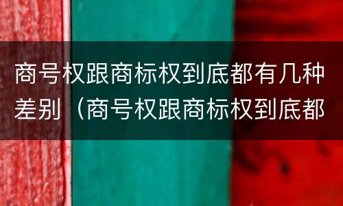 商号权跟商标权到底都有几种差别（商号权跟商标权到底都有几种差别）