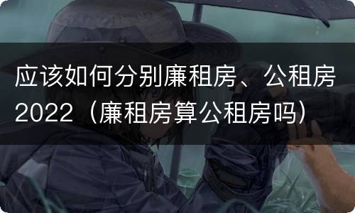 应该如何分别廉租房、公租房2022（廉租房算公租房吗）