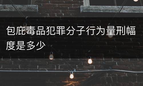 包庇毒品犯罪分子行为量刑幅度是多少