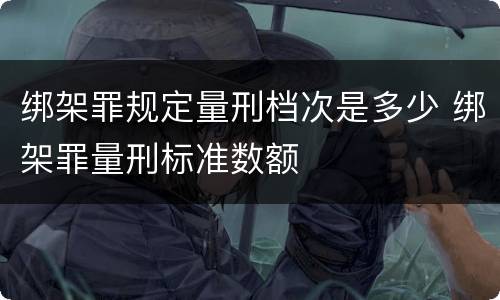 绑架罪规定量刑档次是多少 绑架罪量刑标准数额