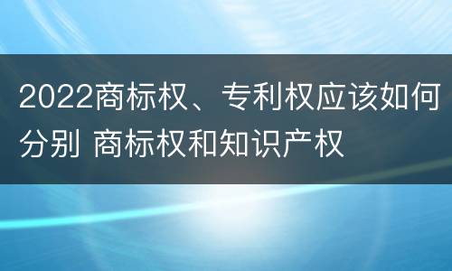2022商标权、专利权应该如何分别 商标权和知识产权