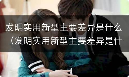 发明实用新型主要差异是什么（发明实用新型主要差异是什么意思）