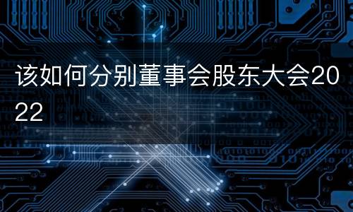该如何分别董事会股东大会2022