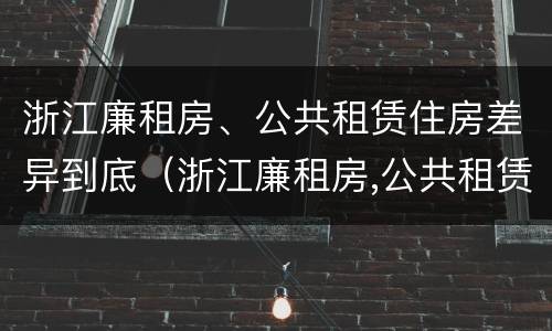 浙江廉租房、公共租赁住房差异到底（浙江廉租房,公共租赁住房差异到底多少）