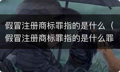 假冒注册商标罪指的是什么（假冒注册商标罪指的是什么罪名）