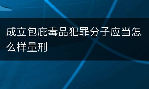 成立包庇毒品犯罪分子应当怎么样量刑