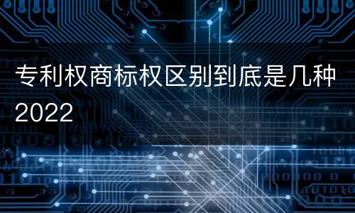 专利权商标权区别到底是几种2022