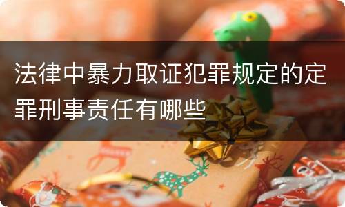 法律中暴力取证犯罪规定的定罪刑事责任有哪些