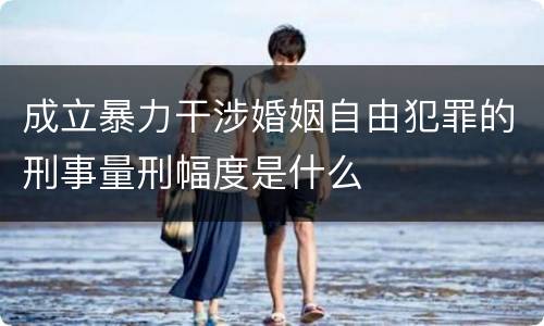 成立暴力干涉婚姻自由犯罪的刑事量刑幅度是什么