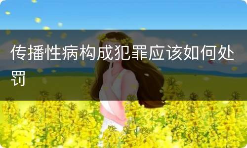 传播性病构成犯罪应该如何处罚