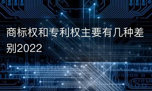 商标权和专利权主要有几种差别2022