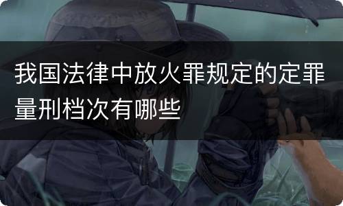 我国法律中放火罪规定的定罪量刑档次有哪些