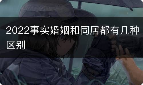 2022事实婚姻和同居都有几种区别