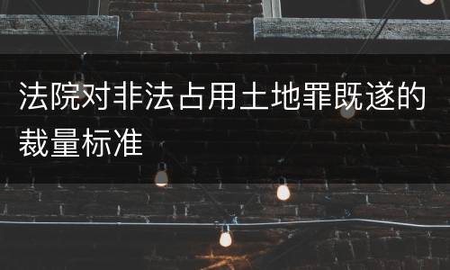 法院对非法占用土地罪既遂的裁量标准