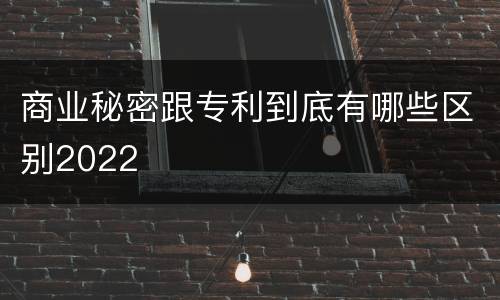 商业秘密跟专利到底有哪些区别2022
