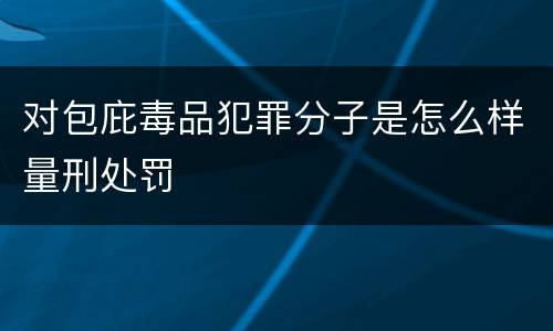 对包庇毒品犯罪分子是怎么样量刑处罚