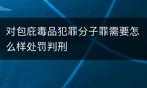 对包庇毒品犯罪分子罪需要怎么样处罚判刑
