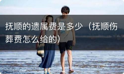 抚顺的遗属费是多少（抚顺伤葬费怎么给的）