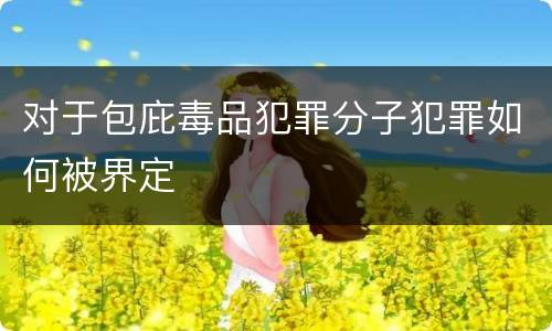 对于包庇毒品犯罪分子犯罪如何被界定