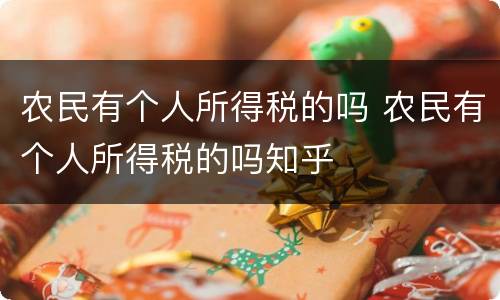 农民有个人所得税的吗 农民有个人所得税的吗知乎