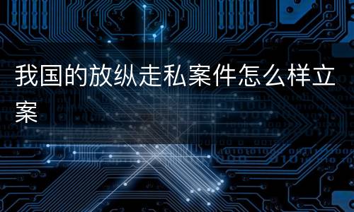 我国的放纵走私案件怎么样立案