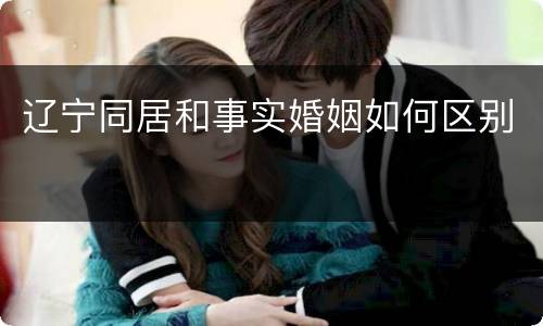 辽宁同居和事实婚姻如何区别