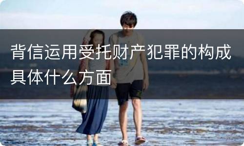 背信运用受托财产犯罪的构成具体什么方面