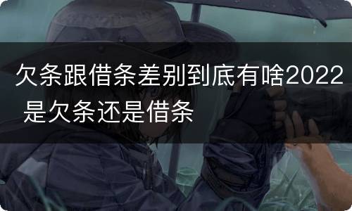 欠条跟借条差别到底有啥2022 是欠条还是借条