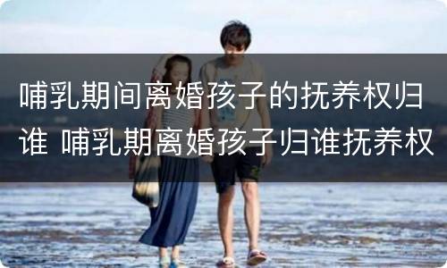 哺乳期间离婚孩子的抚养权归谁 哺乳期离婚孩子归谁抚养权 抚养费怎么要