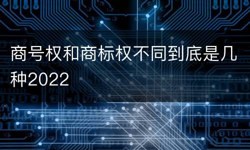 商号权和商标权不同到底是几种2022