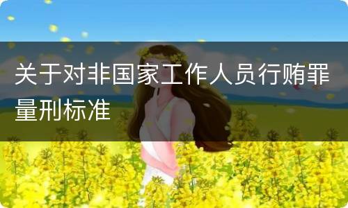 关于对非国家工作人员行贿罪量刑标准