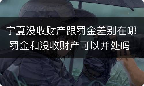宁夏没收财产跟罚金差别在哪 罚金和没收财产可以并处吗